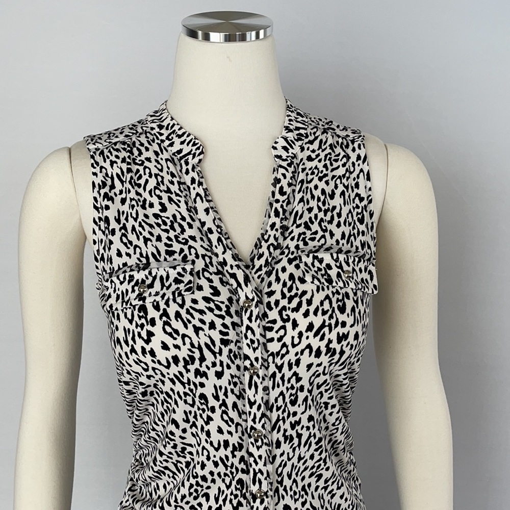 WHBM Leopard Sleeveless Top Size Small - Picture 7 of 16